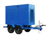 ТСС ЭД-320-Т400-2РПМ9 в погодозащитном кожухе на прицепе с АВР