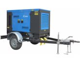 ТСС ЭД-200-Т400-2РКМ7 в шумозащитном кожухе на прицепе с АВР